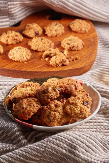 COOKIES DE AVEIA COM AMÊNDOAS E CRAMBERRY (100g)